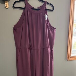 Reitmans Plum Sleeveless Jumpsuit